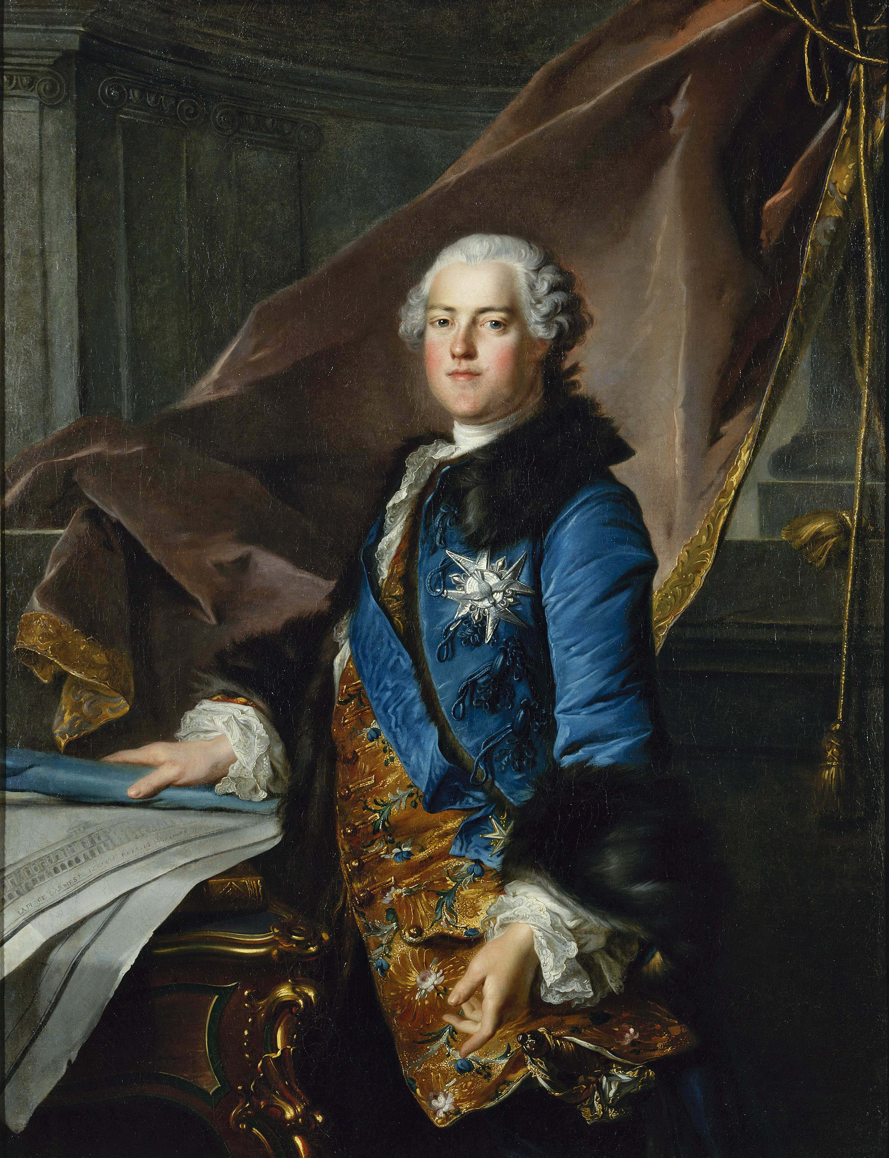 Louis Tocqué, {Portrait d'Abel Poisson, marquis de Marigny (1727-1781), surintendant des bâtiments du roi}
