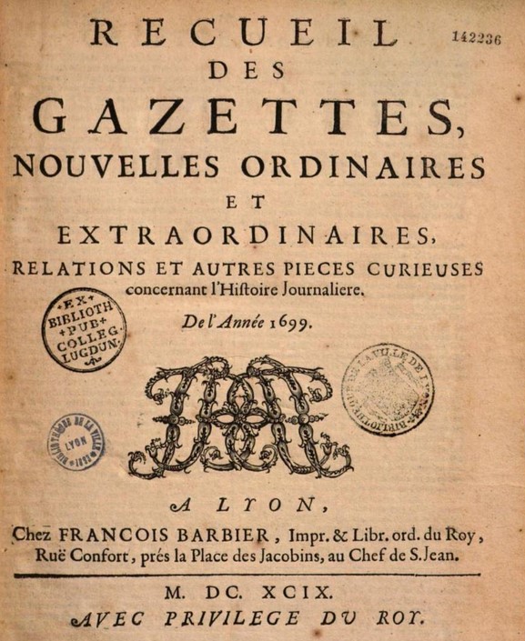 Page de titre de l'édition de 1699