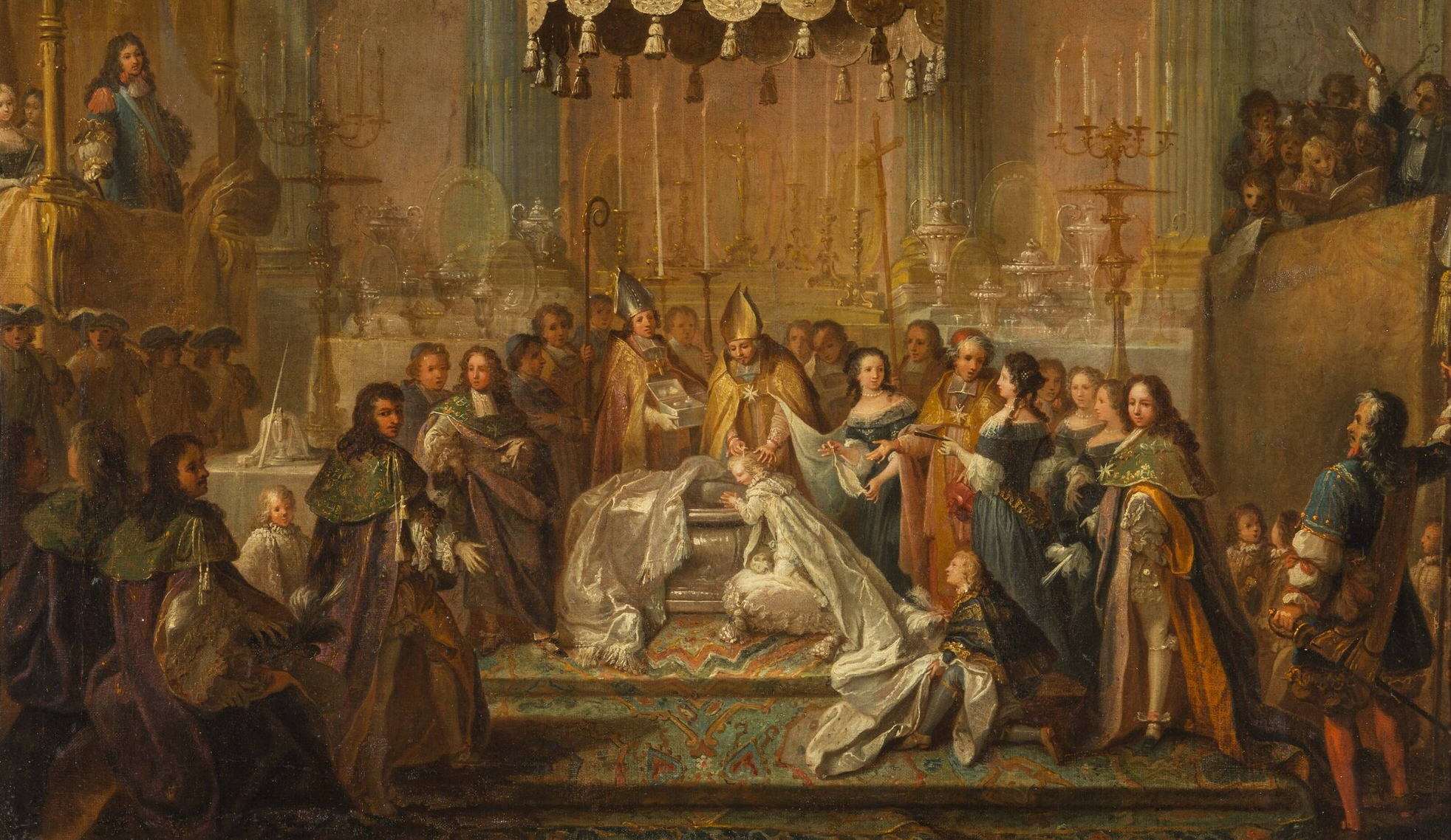 Jean Christophe de Verdun d'après Romeyn de Hooch, {Baptême du Grand Dauphin à Saint-Germain-en-Laye, 24 mars 1668}