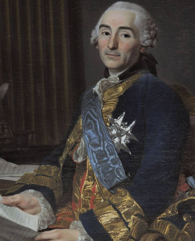 Alexandre Roslin, {César-Gabriel comte de Choiseul, duc de Praslin} (détail)